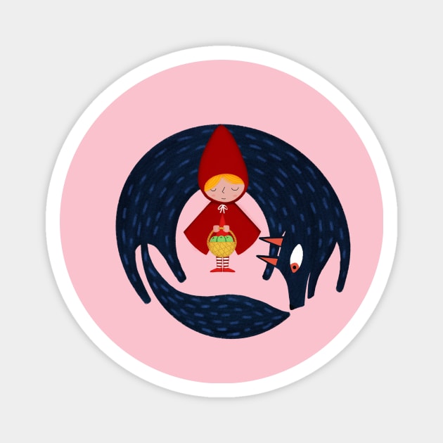 little red riding hood Magnet by marcvaello